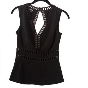💥 BEBE Black Peplum top💥